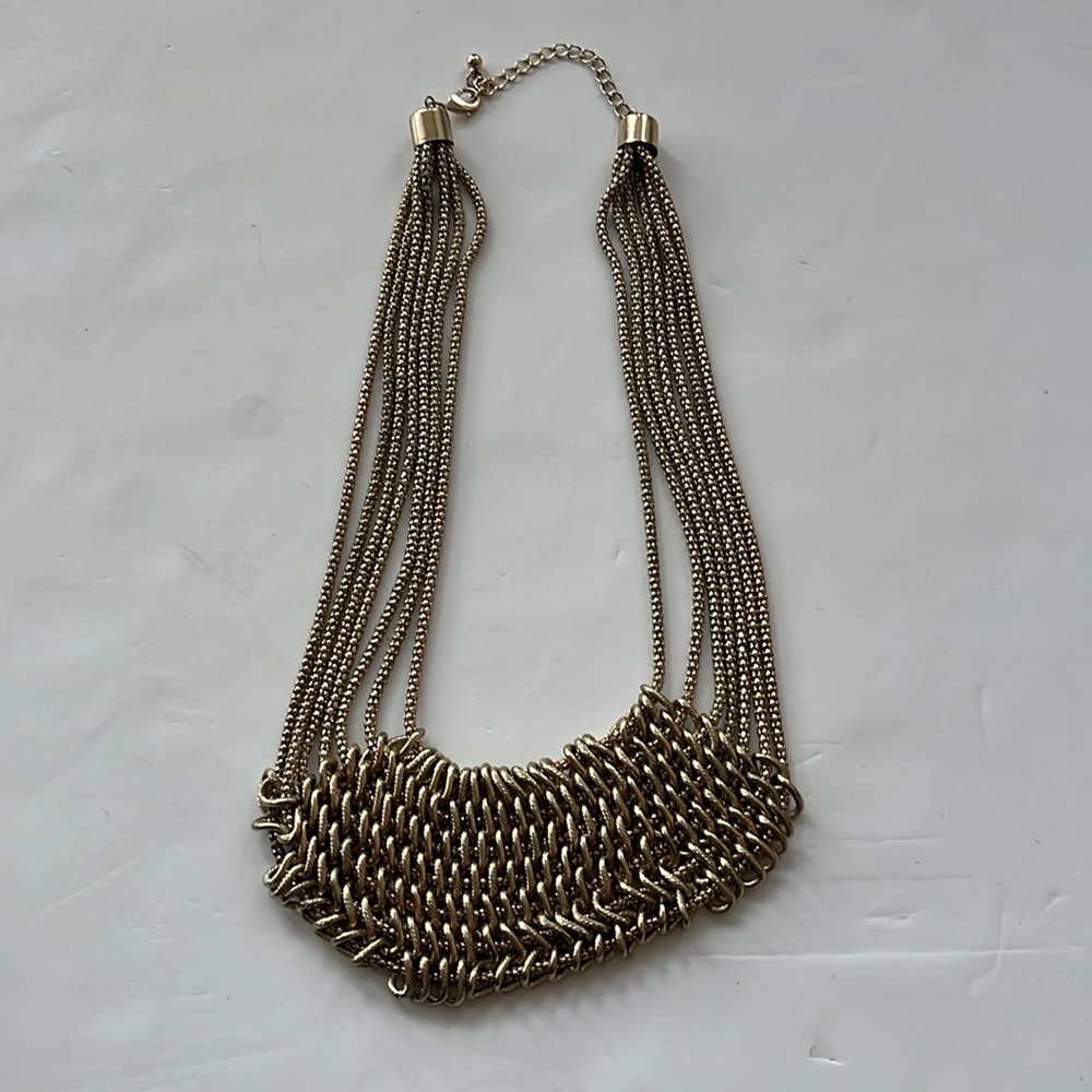 Gold Chunky Statement Necklace